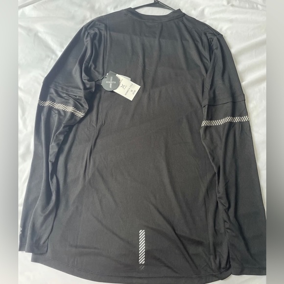 Adidas Activewear Top Mens Medium Black 1/4 Zip High Neck Long Sleeve - Picture 7 of 7